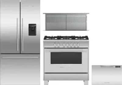4 Piece Package Includes Refrigerator, Range, Hood And Dishwasher